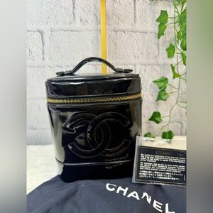 Authentic Vintage Chanel Patent Leather Vanity Case